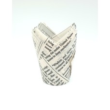 Tulip Cups - Newspaper Print 12pcs